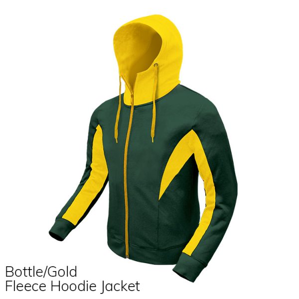 Bottle & Gold Fleece Hoodie Jacket