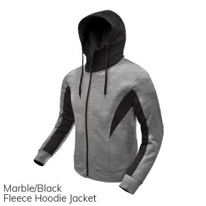 Marble & Black Fleece Hoodie Jacket
