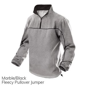 Marble & Black Fleece Pull Over Jumper